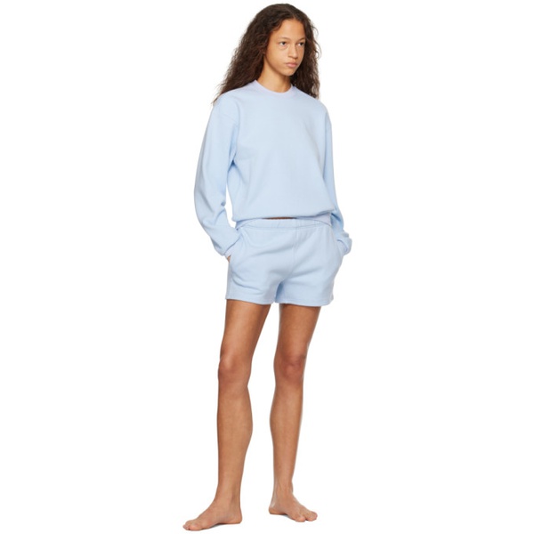  스킴스 SKIMS Blue Cotton Fleece Classic Shorts 241545F088014