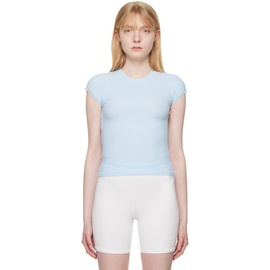 스킴스 SKIMS Blue Soft Lounge Lace T-Shirt 242545F110017