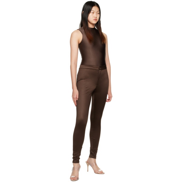  스킴스 SKIMS Brown Disco Trousers 231545F087001