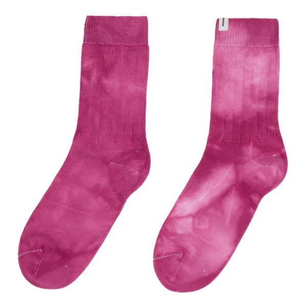  SOCKSSS Two-Pack Pink Tie-Dye Socks 241480M220022