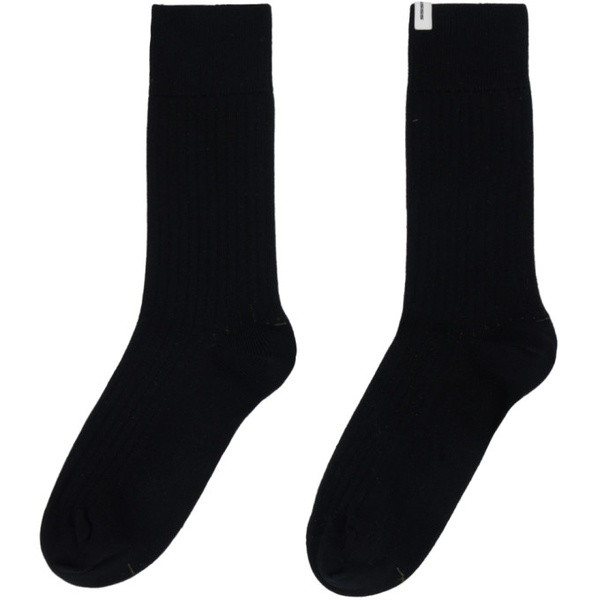  SOCKSSS Two-Pack Pink & Black Ribbed Socks 241480M220016