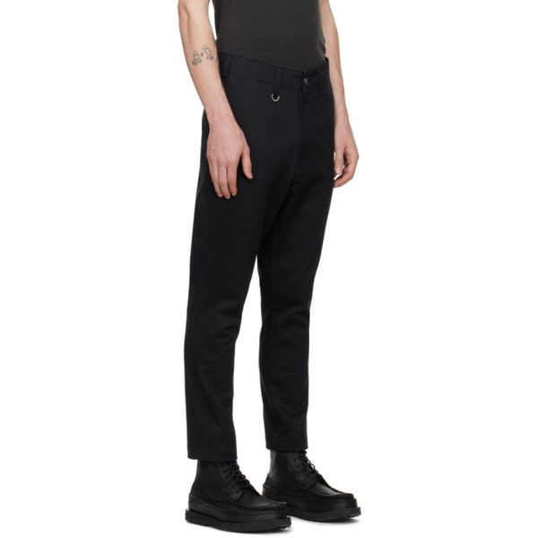  SOPHNET. Black Slim-Fit Trousers 241433M191000