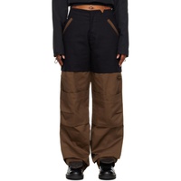 SPENCER BADU Black & Brown Cargo Trousers 222205F087000