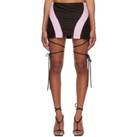 SRVC Brown & Pink Miami Miniskirt 241986F090002