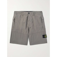 스톤아일랜드 STONE ISLAND Straight-Leg Logo-Appliqued Stretch-Cotton Bermuda Shorts 1647597329257200