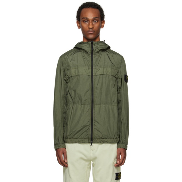 스톤아일랜드 스톤아일랜드 Stone Island Green Crinkle Reps R-NY Jacket 241828M180086