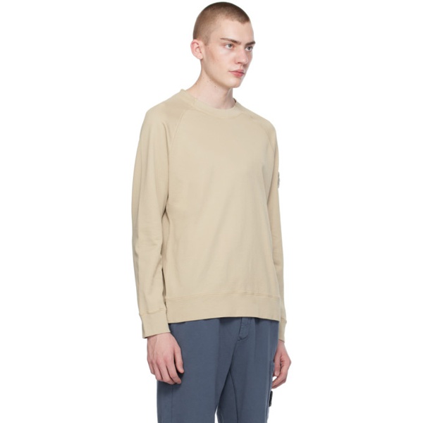 스톤아일랜드 스톤아일랜드 Stone Island Beige Patch Sweatshirt 241828M204000