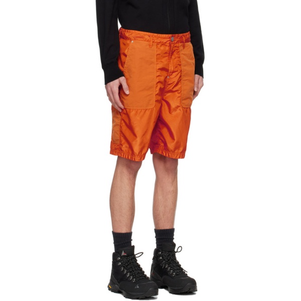 스톤아일랜드 스톤아일랜드 Stone Island Orange Patch Shorts 241828M193047