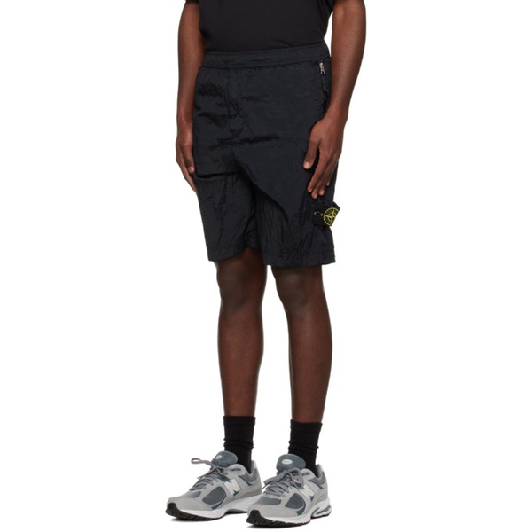 스톤아일랜드 스톤아일랜드 Stone Island Black Patch Shorts 231828M193017