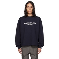 스톤아일랜드 Stone Island Navy Bonded Sweatshirt 232828M204011