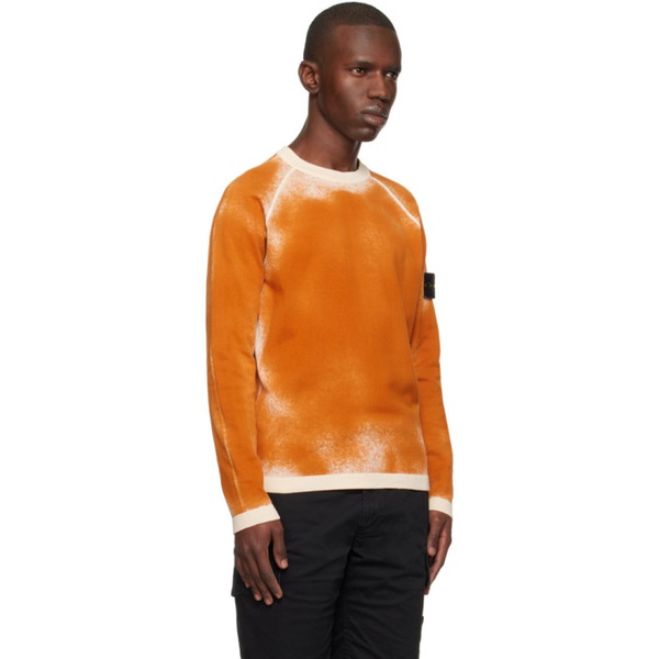 스톤아일랜드 스톤아일랜드 Stone Island Orange Raglan Sweatshirt 231828M204030