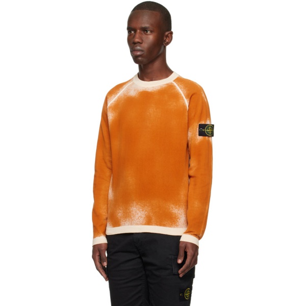 스톤아일랜드 스톤아일랜드 Stone Island Orange Raglan Sweatshirt 231828M204030