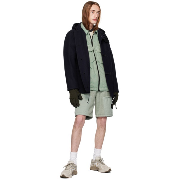 스톤아일랜드 스톤아일랜드 Stone Island Green Mock-Fly Shorts 232828M193006