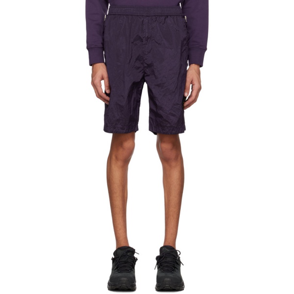 스톤아일랜드 스톤아일랜드 Stone Island Purple Concealed Drawstring Shorts 231828M193016