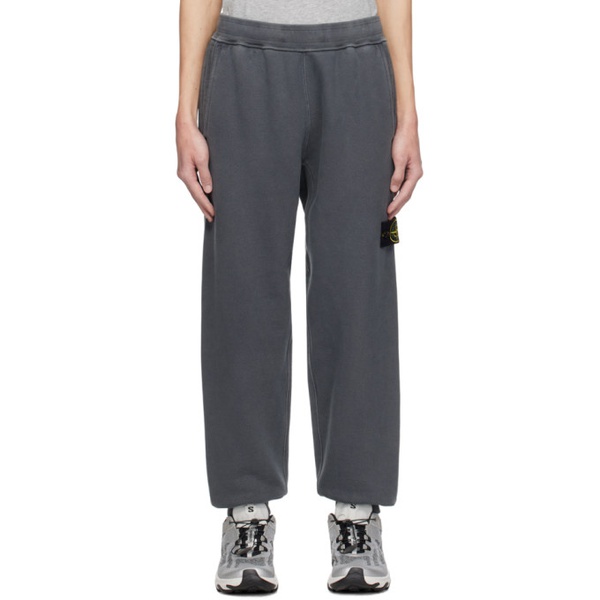 스톤아일랜드 스톤아일랜드 Stone Island Gray Garment-Dyed Sweatpants 232828M190004