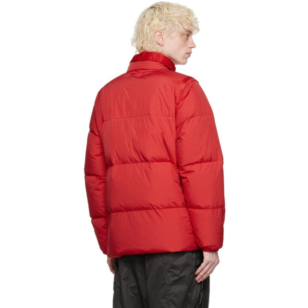 스톤아일랜드 스톤아일랜드 Stone Island Red Garment-Dyed Down Jacket 222828M178000