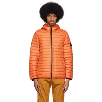 스톤아일랜드 Stone Island Orange Garment-Dyed Down Jacket 231828M178001