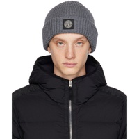 스톤아일랜드 Stone Island Gray Patch Beanie 232828M138006