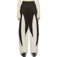 STRONGTHE Brown & White Spiky Trousers 232549F087000