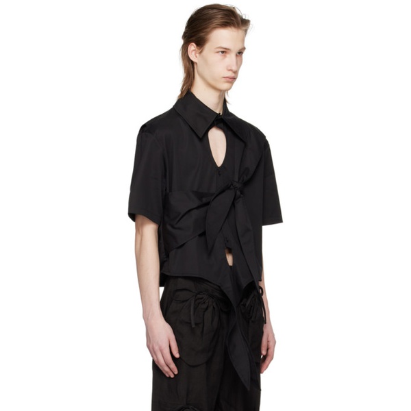  STRONGTHE Black Crossed Shirt 241549M192001