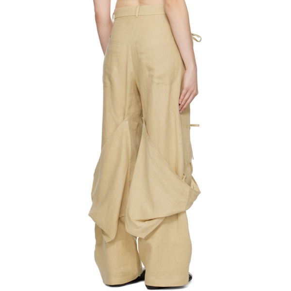  STRONGTHE Beige Pouch Trousers 241549F087000