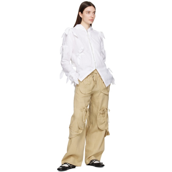  STRONGTHE Beige Pouch Trousers 241549F087000