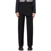 STRONGTHE Black Ticket Trousers 232549M191006