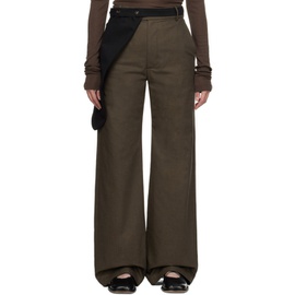 STRONGTHE Brown Pouch Trousers 232549F087001
