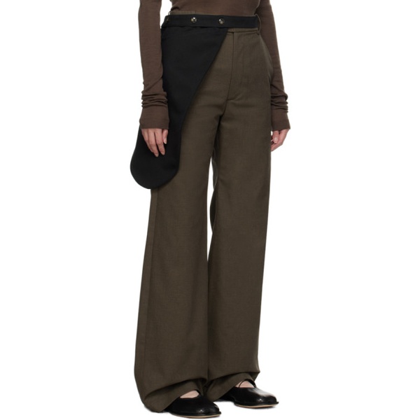  STRONGTHE Brown Pouch Trousers 232549F087001