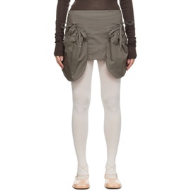STRONGTHE Gray Pouch Miniskirt 232549F087005