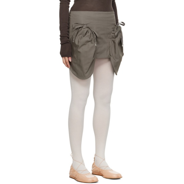  STRONGTHE Gray Pouch Miniskirt 232549F087005
