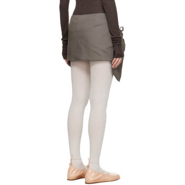  STRONGTHE Gray Pouch Miniskirt 232549F087005