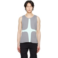 STRONGTHE Gray Paneled Tank Top 231549M214001