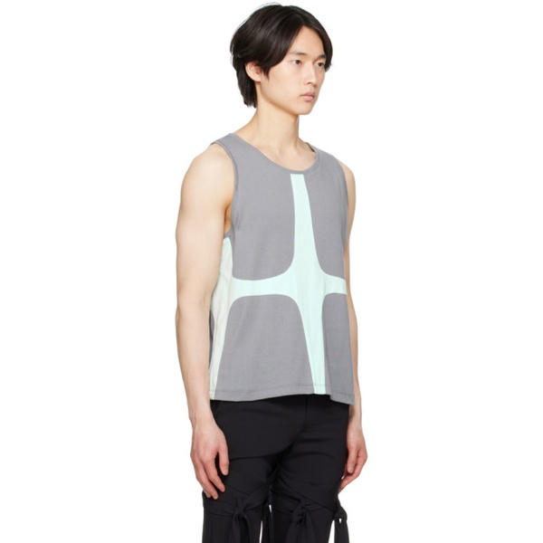  STRONGTHE Gray Paneled Tank Top 231549M214001
