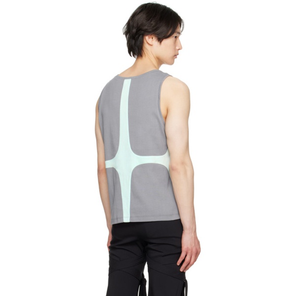  STRONGTHE Gray Paneled Tank Top 231549M214001