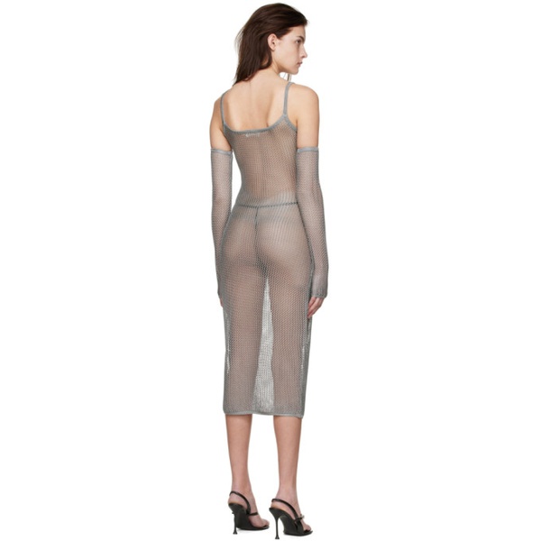  SUBSURFACE SSENSE Exclusive Grey Recycled Polyester Cover-Up Dress 221524F054000