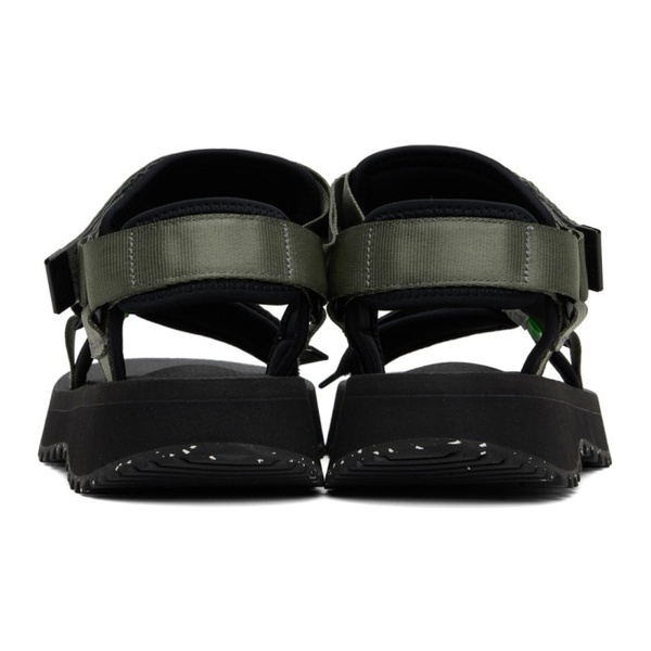  수이코크 SUICOKE Green & Black DEPA-2TRab Sandals 241773M234037