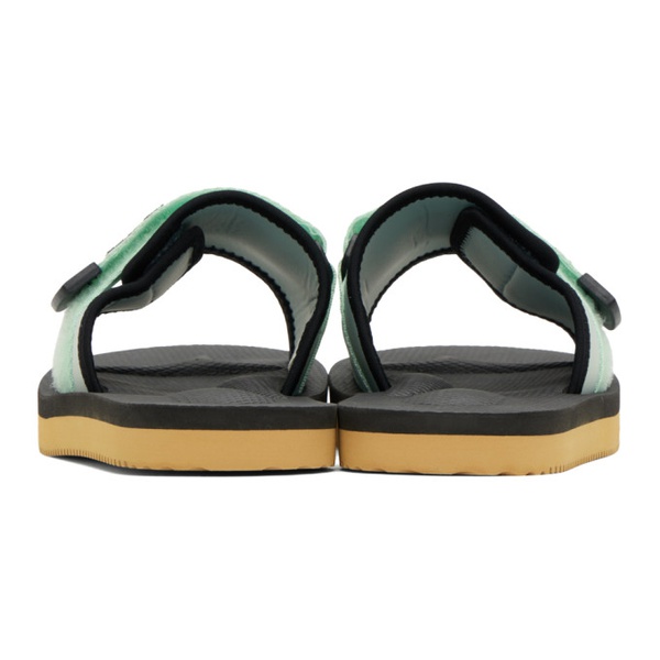  수이코크 SUICOKE Green & Black PADRI Sandals 241773M234051