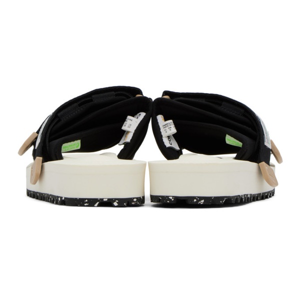  수이코크 SUICOKE Black & Beige MOTO-Cab-Eco Sandals 232773F124015