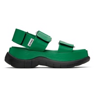 써네이 SUNNEI SSENSE Exclusive Green Platform Sandals 221736F124003
