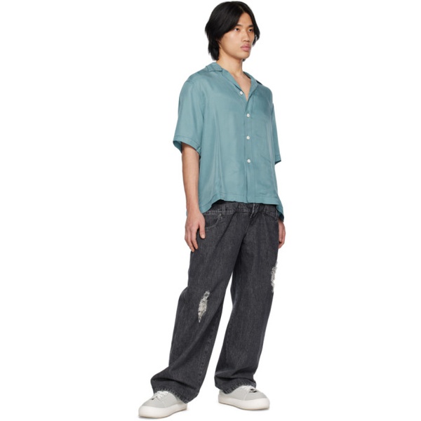  써네이 SUNNEI Blue Buttoned Shirt 231736M192014