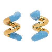 써네이 SUNNEI Gold & Blue Fusillo Earrings 231736F022002