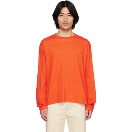 써네이 SUNNEI Orange Reversible Long Sleeve T-Shirt 231736M213004