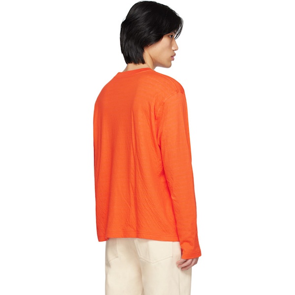  써네이 SUNNEI Orange Reversible Long Sleeve T-Shirt 231736M213004