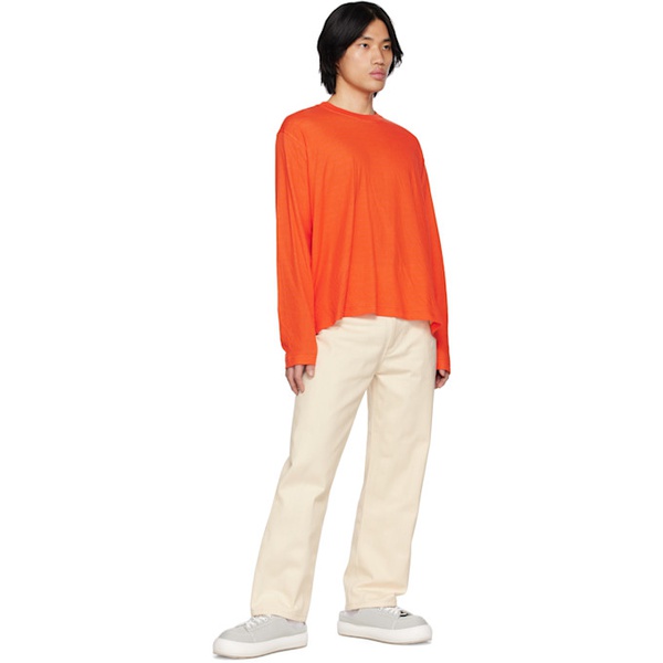  써네이 SUNNEI Orange Reversible Long Sleeve T-Shirt 231736M213004