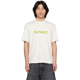 써네이 SUNNEI White Printed T-Shirt 231736M213009