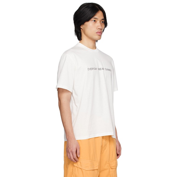  써네이 SUNNEI White Classic Mural T-Shirt 231736M213012