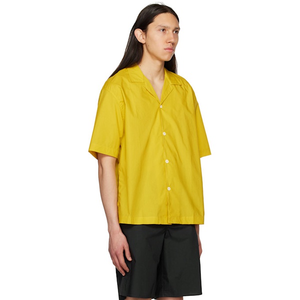  써네이 SUNNEI Yellow Open Spread Collar Shirt 231736M192010