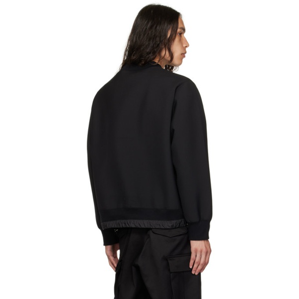  사카이 Sacai Black Suiting Bonding Sweatshirt 232445M201006