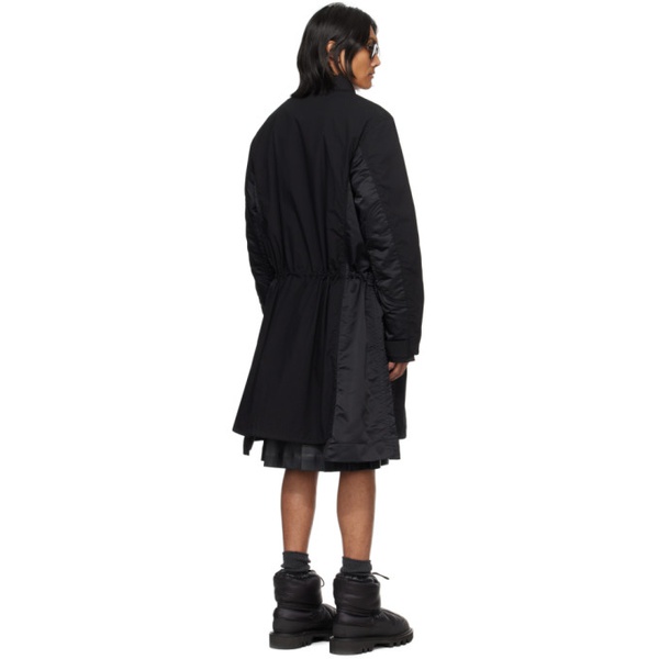  사카이 Sacai Black Paneled Coat 241445M176017
